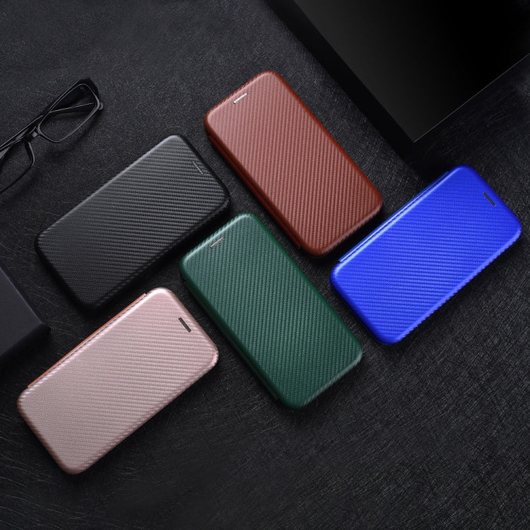 Funda de Cuero con Tapa y Textura de Fibra de Carbono para OnePlus Ace 5 Pro (Rosa)