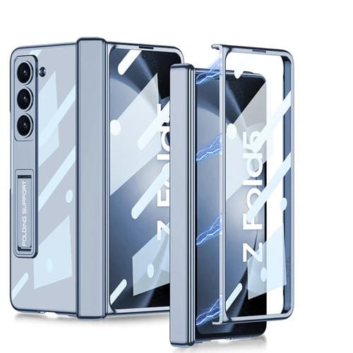 Funda plegable Samsung Galaxy Z Fold5 Gkk con Bisagra Fantasma Magnética y Soporte (Azul)