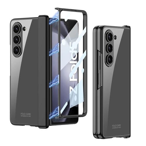 Funda plegable para Samsung Galaxy Z Fold5 Gkk con Bisagra Fantasma Magnética Integrada (Negro)