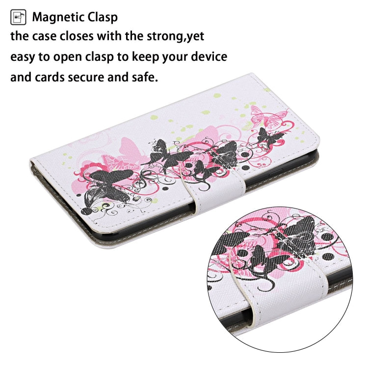 Estuche de Cuero Abatible Horizontal Samsung Galaxy A40 con Soporte Ranuras para Tarjetas y Billetera (Mariposa)