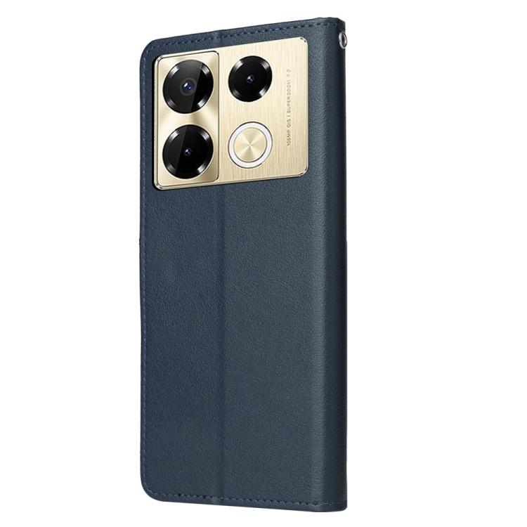 Funda de Cuero Multifuncional para Infinix Note 40 Pro 5G / 4G / 40 Pro+ 5G con 3 Ranuras (Azul Oscuro)
