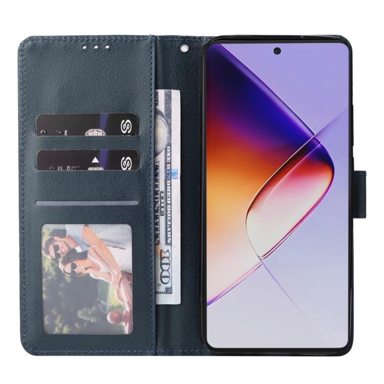 Funda de Cuero Multifuncional para Infinix Note 40 Pro 5G / 4G / 40 Pro+ 5G con 3 Ranuras (Azul Oscuro)