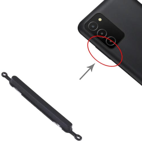 Botón de Encendido y Volumen Samsung Galaxy A03s SM-A037 (10 Piezas) (Negro)