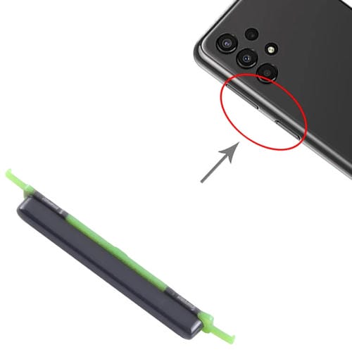 Power and Volume Buttons Samsung Galaxy A23 SM-A235 (10 Pieces) (Black)