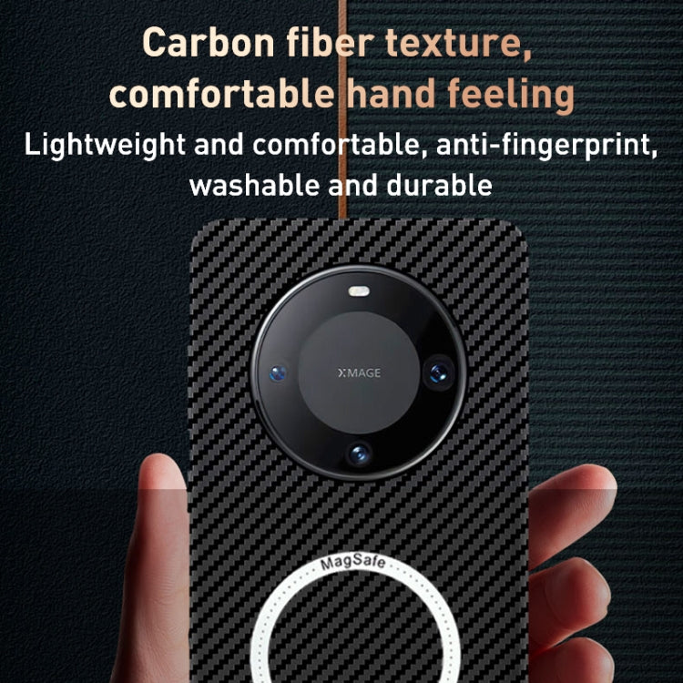 Funda Magnética Huawei Mate 60 Pro a Prueba de Golpes Fibra de Carbono (Negro Gris)