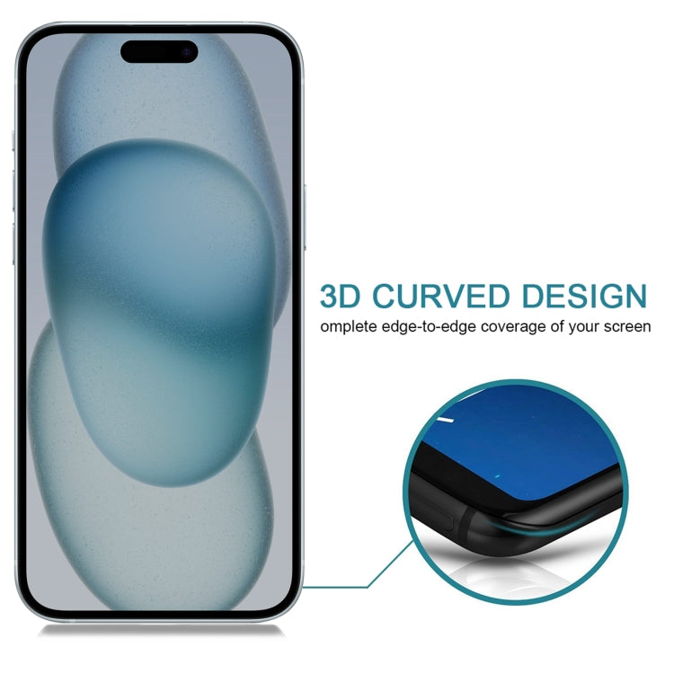 Película de Vidrio Templado Antiespía para iPhone 15 Pro / 15 de Cubierta Completa (Transparente) - MOVILSTORE