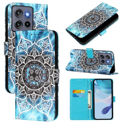 Funda de Cuero para Motorola Moto G Stylus 5G 2025 con Patrón Mandala Submarino (Multicolor)