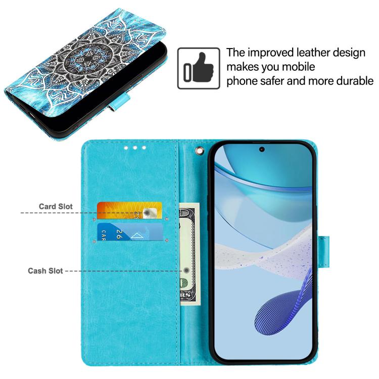 Funda de Cuero Huawei Nova 13/Nova 12 con Patrón Mandala Submarino (Colores)