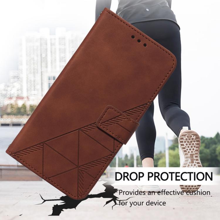 Funda de Cuero con Tapa y Relieve 3D para Huawei Nova 13/Nova 12 (Marrón)