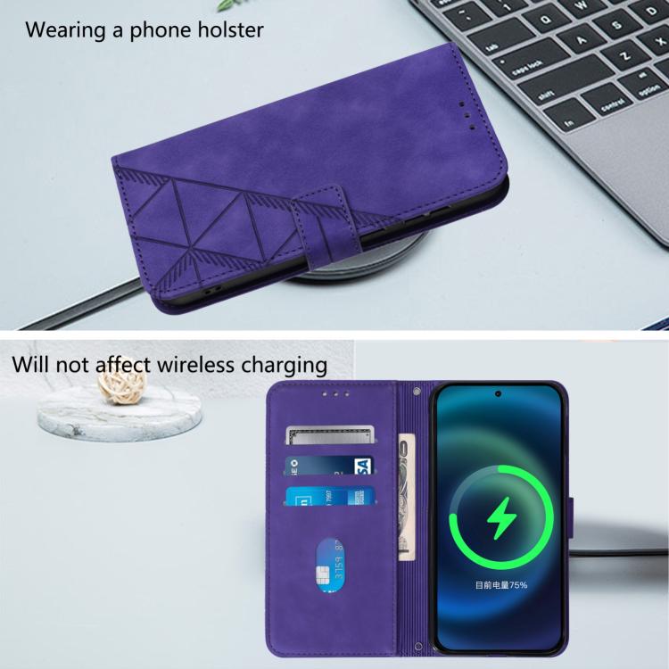 Funda de Cuero con Tapa y Relieve 3D para Huawei Nova 13 y Nova 12 (Morado)