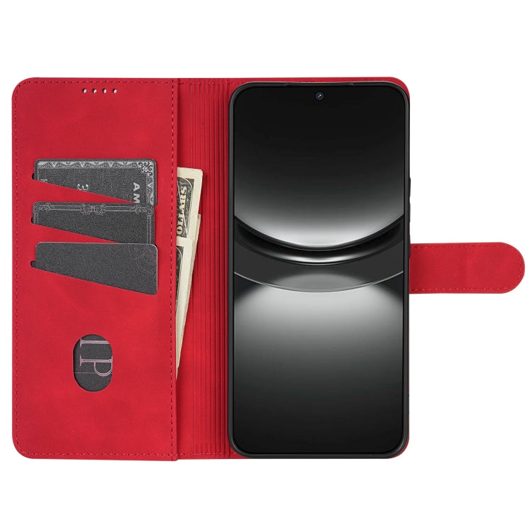 Funda Piel Sintética con Tapa y Textura de Piel de Becerro para Huawei Mate 70 Azns (Rojo)