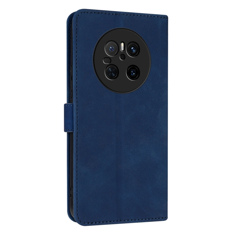 Funda Piel Sintética con Tapa y Textura Becerro para Huawei Mate 70 Azns (Azul)