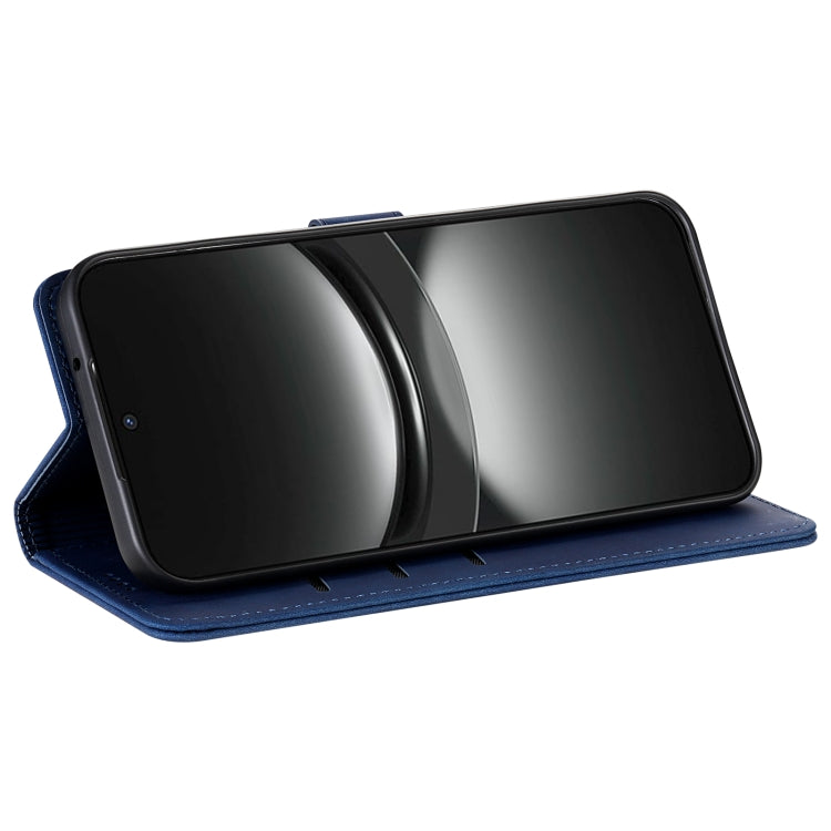 Funda Piel Sintética con Tapa y Textura Becerro para Huawei Mate 70 Azns (Azul)