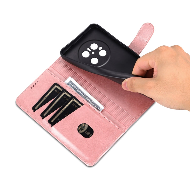 Funda de Piel Sintética Azns con Tapa para Huawei Mate 70 Pro/70 Pro+ (Oro Rosa)