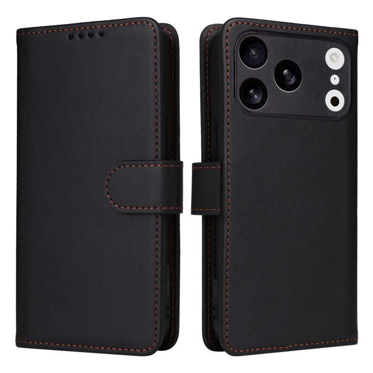 Funda BETOPNICE BN-005 2 en 1 desmontable de imitación de cuero genuino para iPhone 17 Pro (negra)