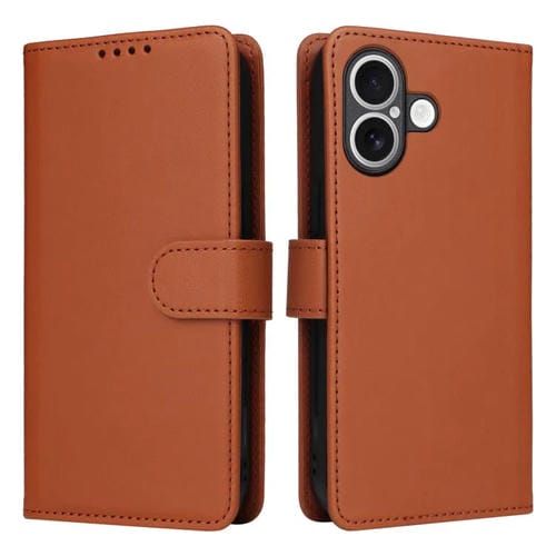 Funda BETOPNICE BN-005 2 en 1 desmontable de imitación de cuero genuino para iPhone 17 (marrón)