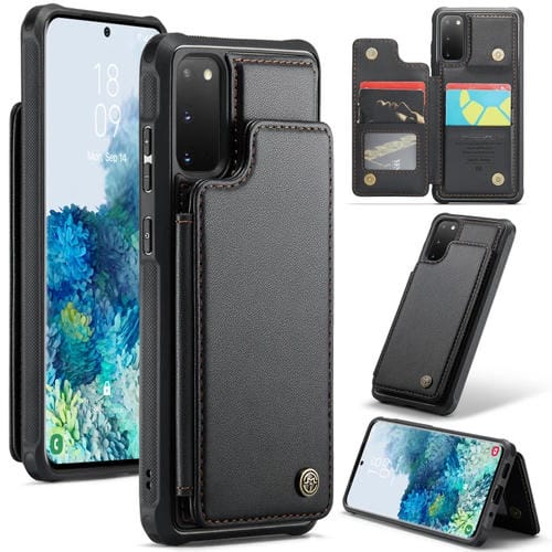 Funda para Teléfono Caseme C22 para Samsung Galaxy S20 Antirrobo con Ranuras para Tarjetas Rfid (Negro)