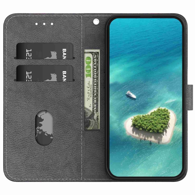 Funda Cuero Tecno Spark Go 1 Pop 9 Pro Dibujo Colores Textura Cristal (Peonía Morada)
