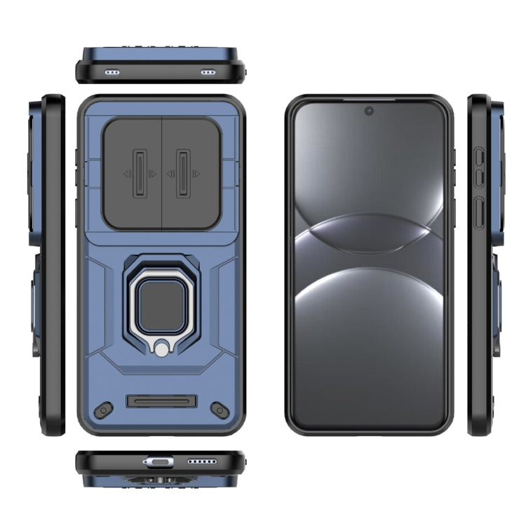Funda para Huawei Mate 70 Pro 5G y 70 Pro+ 5G con Soporte y Protección TPU + PC (Azul)