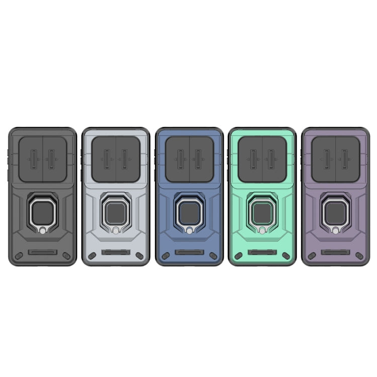 Funda para Teléfono Huawei Mate 70 Pro 5G y 70 Pro+ 5G con Soporte y Cierre Deslizante TPU + PC (Morado)