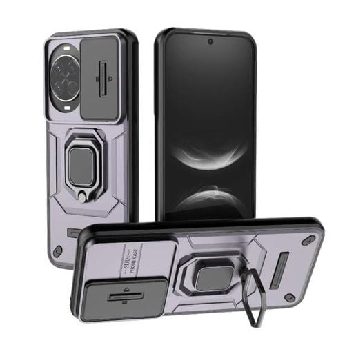 Funda deslizante de TPU + PC a prueba de golpes con soporte para Huawei Nova 14 5G (morado)