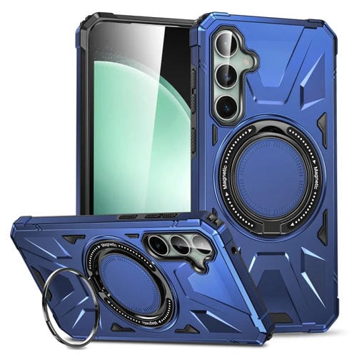 Funda para Samsung Galaxy A15 Magsafe Magnética a Prueba de Golpes con Soporte para Anillo (Azul Marino)