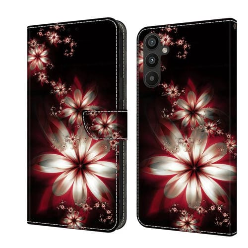 Funda Protectora de Cuero Samsung Galaxy A15 Crystal 3D a Prueba de Golpes (Flor Fantástica)