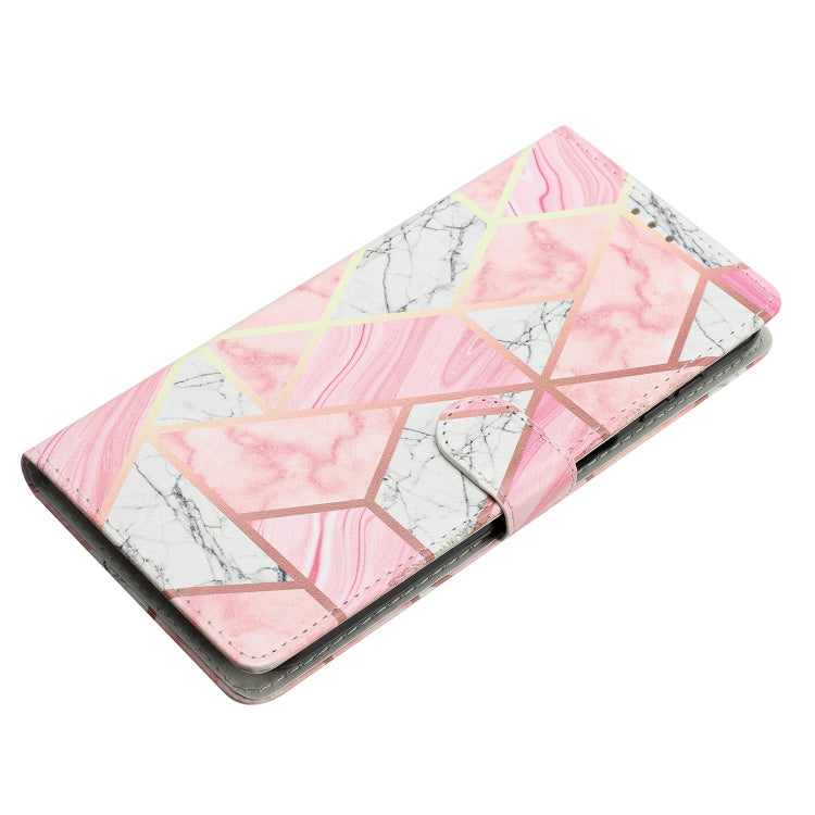 Funda de Cuero para Huawei Mate 60 con Dibujo Coloreado Mármol Rosa