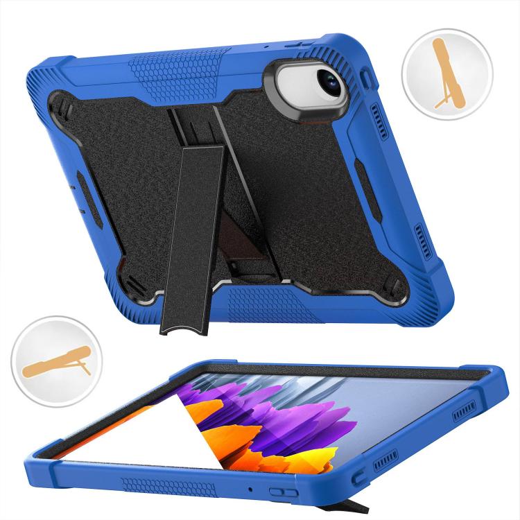 Funda híbrida de silicona a prueba de golpes para Xiaomi Redmi Pad 2 con soporte (negro y azul oscuro)