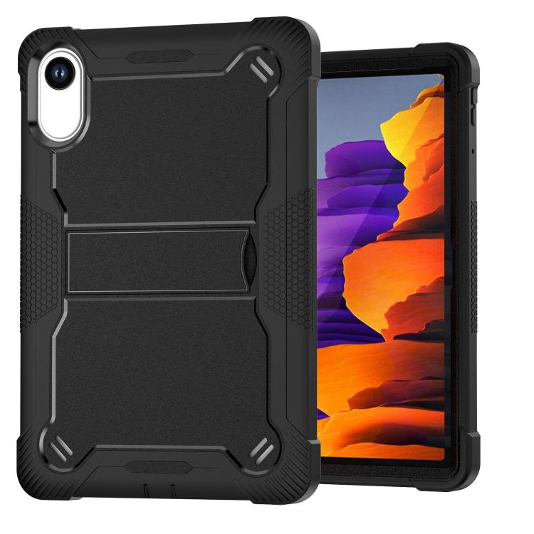 Funda híbrida de silicona a prueba de golpes para Xiaomi Redmi Pad 2 con soporte (negra)