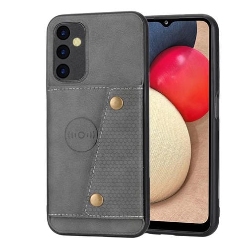 Funda para Samsung Galaxy A24 4G Magnética con Ranuras para Tarjetas y Doble Hebilla (Gris)