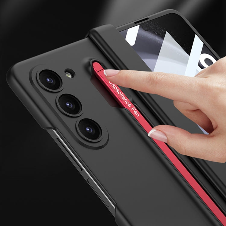 Estuche magnético para Samsung Galaxy Z Fold5 5G Gkk con ranuras para bolígrafo (Plateado)