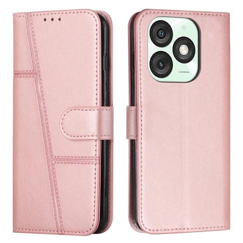 Funda de Piel con Textura de Becerro y Hebilla para Teléfono Itel A50 (Rosa)
