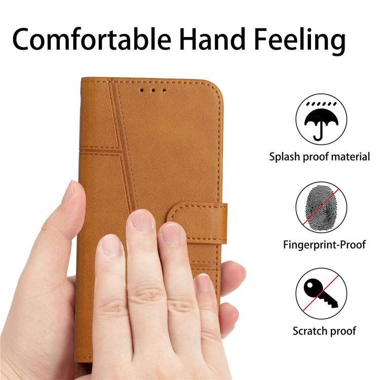 Funda de Cuero con Textura de Becerro y Hebilla para Teléfono Itel S25 Ultra (Amarillo)