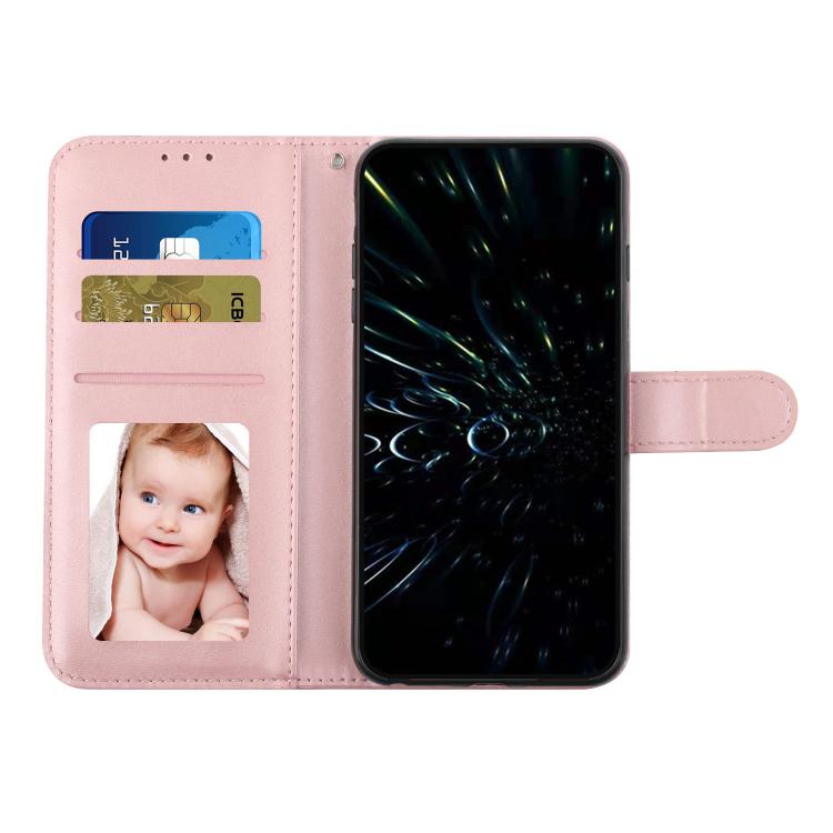 Funda de Piel con Textura de Becerro y Hebilla para Teléfono Itel S25 Ultra (Rosa)