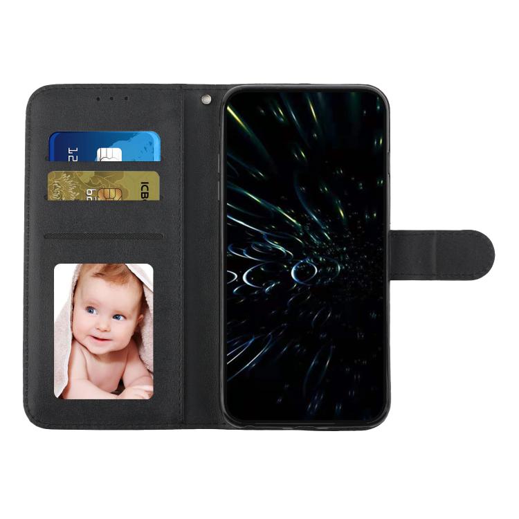 Funda de Cuero con Textura de Becerro y Hebilla para Teléfono Itel S25 Ultra (Negro)