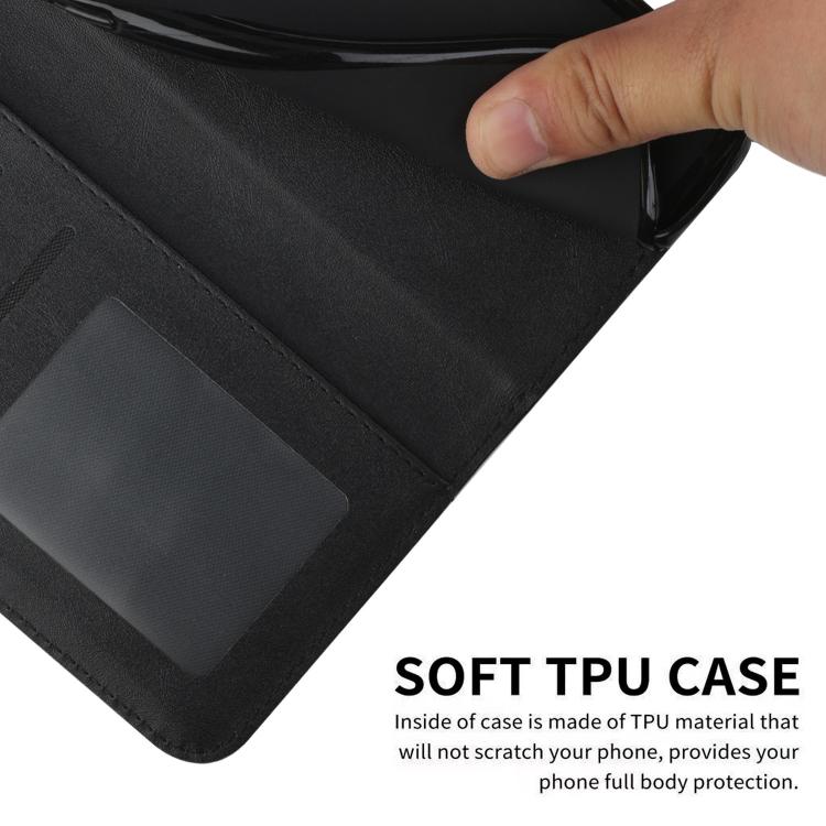 Funda de Cuero con Textura de Becerro y Hebilla para Teléfono Itel S25 Ultra (Negro)