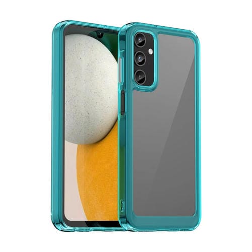 Funda para Teléfono Samsung Galaxy A05S TPU Híbrida Acrílica Serie Colorida (Azul Transparente)