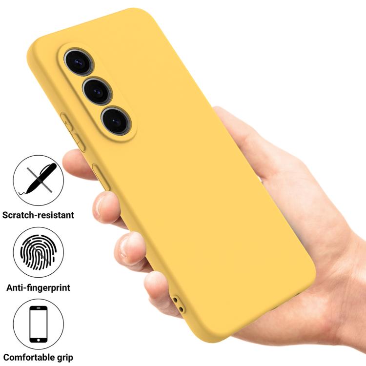 Funda Silicona Líquida Itel S25 Cobertura Total (Amarilla)