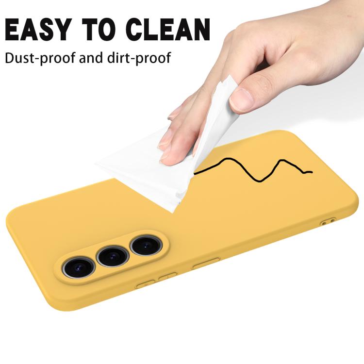 Funda Silicona Líquida Itel S25 Cobertura Total (Amarilla)