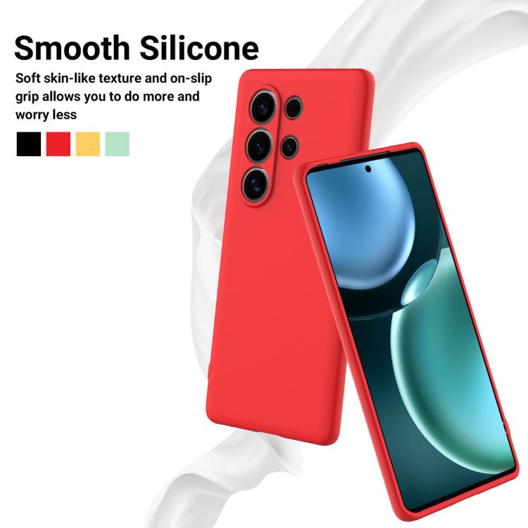 Funda de Silicona Líquida Itel S25 Cobertura Total (Rojo)