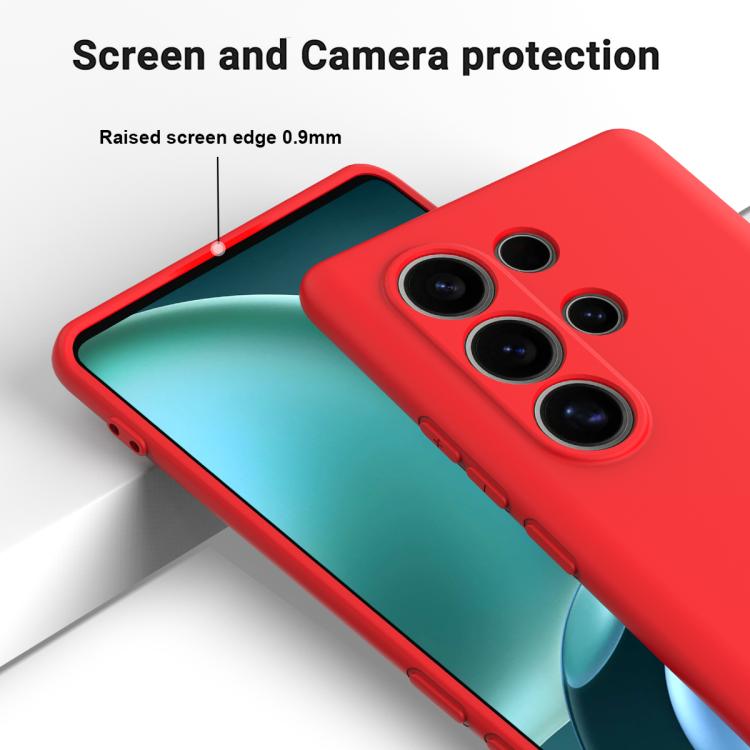 Funda de Silicona Líquida Itel S25 Cobertura Total (Rojo)