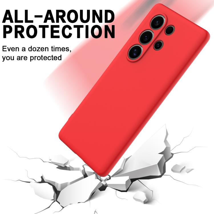 Funda de Silicona Líquida Itel S25 Cobertura Total (Rojo)