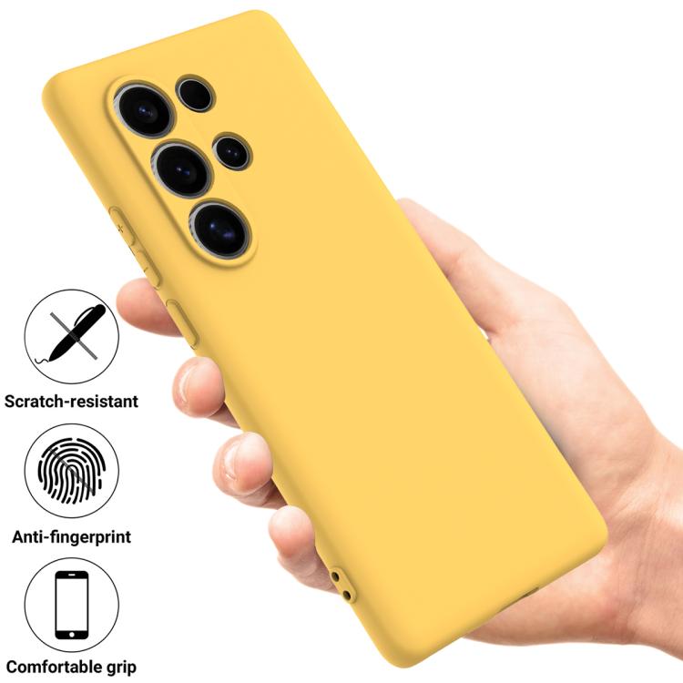 Funda para Teléfono Itel S25 de Silicona Líquida Cobertura Total (Amarillo)