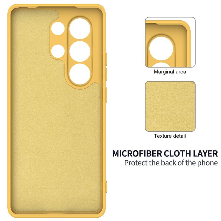 Funda para Teléfono Itel S25 de Silicona Líquida Cobertura Total (Amarillo)