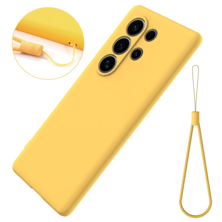 Funda para Teléfono Itel S25 de Silicona Líquida Cobertura Total (Amarillo)