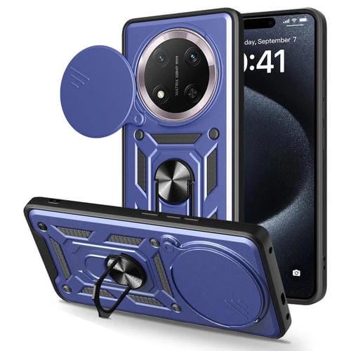 Funda para Teléfono Honor X60 Pro/X9C Diseño Cámara Deslizante TPU y PC (Azul)