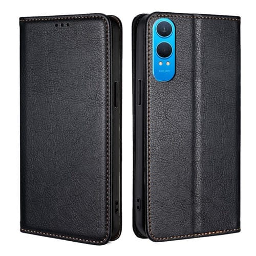 Funda de Cuero Magnética OnePlus Nord Ce 4 Lite 5G con Acabado Brillante (Negro)