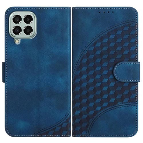 Funda para Samsung Galaxy M33 5G Yx0060 Cuero Relieve Cabeza de Elefante con Cordón (Azul Real)