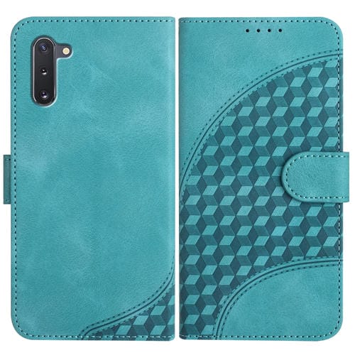 Funda para Samsung Galaxy Note10 Yx0060 Cuero Relieve Cabeza de Elefante con Cordón (Azul Claro)